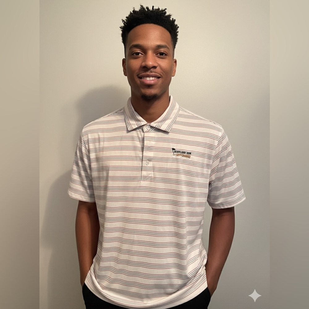 Ahead Extreme Red and Black Striped Polo Shirt